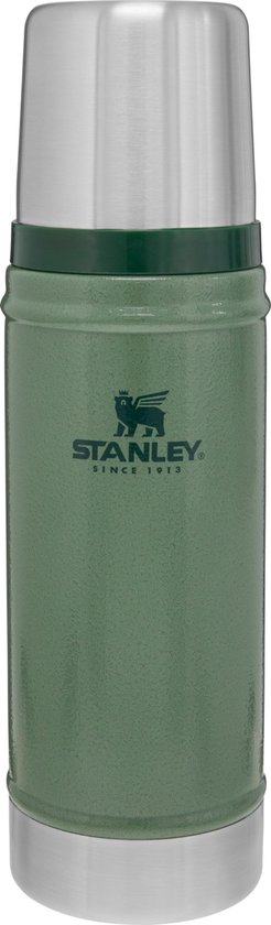 Bouteille thermos classique Stanley The Legendary - 470 ml - Acier inoxydable / Vert