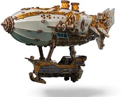 HowCat MFantasy Airship - Steampunk 3D houten puzzel met LED verlichting