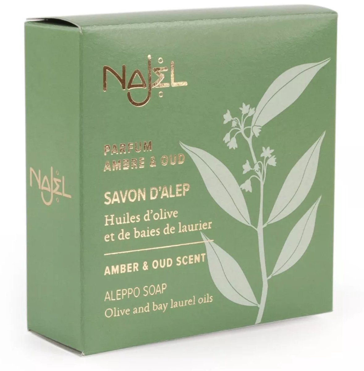 Najel Amber/Oud Aroma Douche kruidenzeep aan koord - 150 g