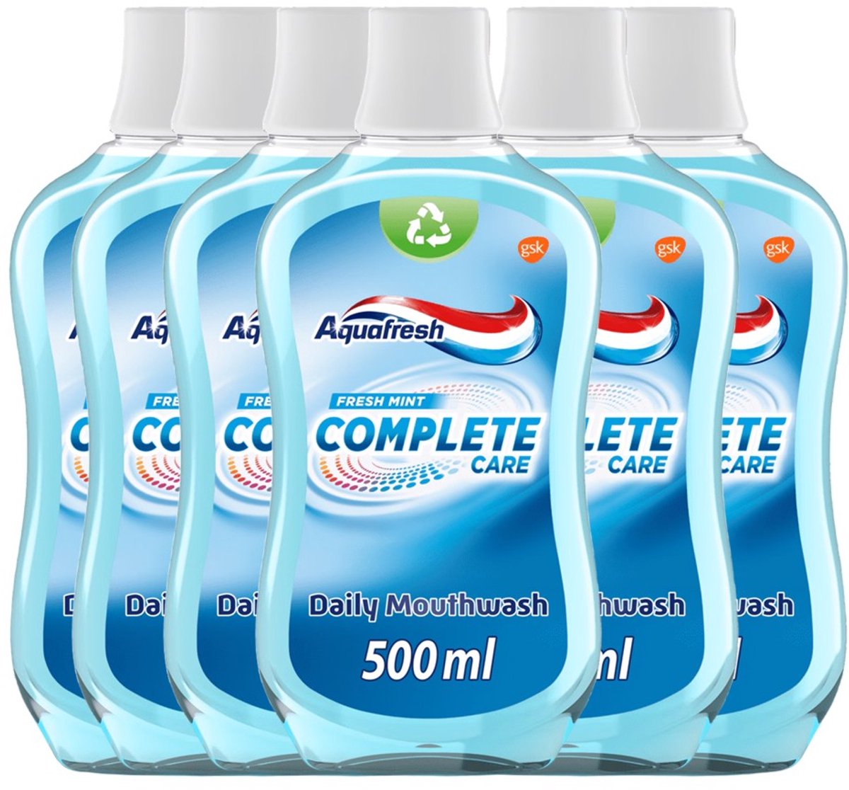 Aquafresh Complete Care Fresh Mint – 6 × 500 ml – Daily Mondspoeling