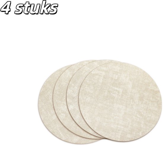 Nikalaz Set Placemats en onderzetters, 4 tafelmatten en 4