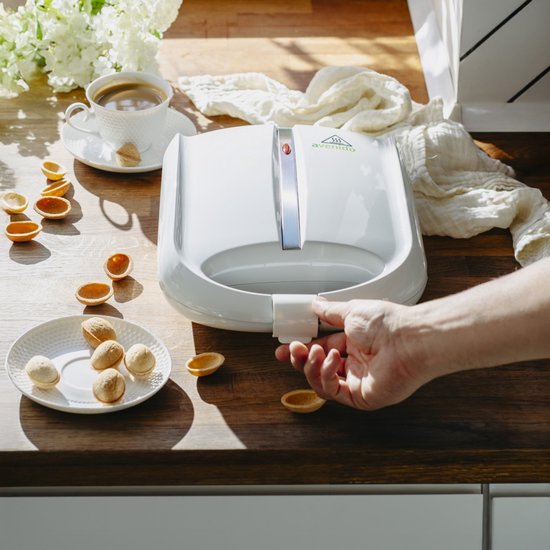 Avenido AV 3090 Noten- en Koekjesmaker - Cakemaker - Cake pop maker - Keukenmachine - 24 halve koekjes (12 compleet) - Antiaanbaklaag - 2 min baktijd - Bakeliet - Warmte-isolatie van Avenido — afbeelding 4