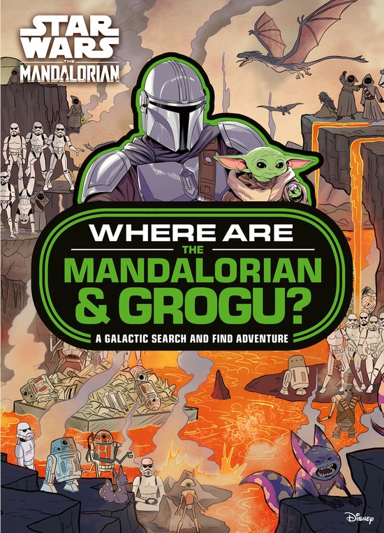 Star Wars: The Mandalorian & Grogu? Zoek en vind avontuur met Mandaloriaan, Grogu, stormtroopers, droids en een draak.