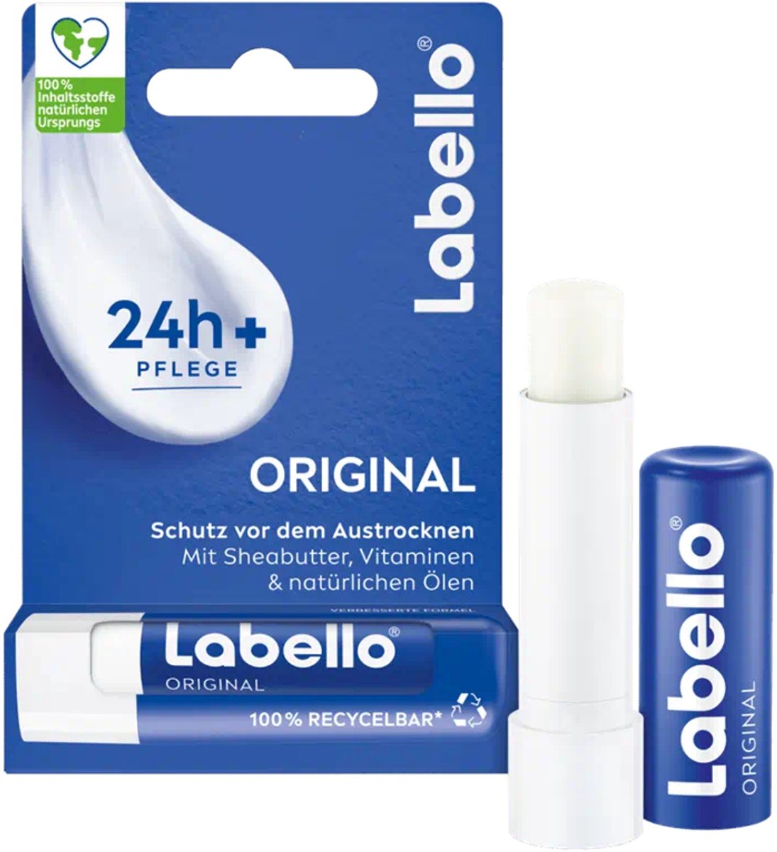 Labello Blauw Origineel – 1 Stuk - 24h bescherming