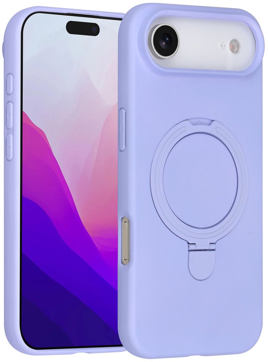 TUNIQ Back Cover - iPhone 17 Air - Lilac - MagSafe Ring Stand - Slank Design