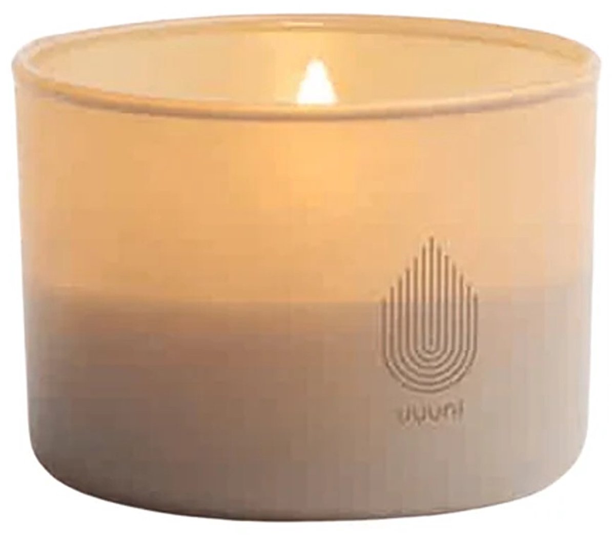 Uyuni Glass LED-kaars - Beige - 8,2 cm x 6 cm