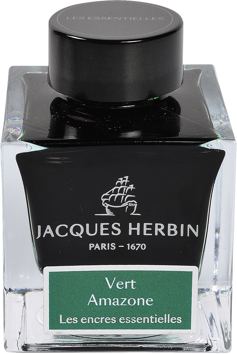 Jacques Herbin - Inktfles Essentielles - Vert Amazone - 50 ml - Groen