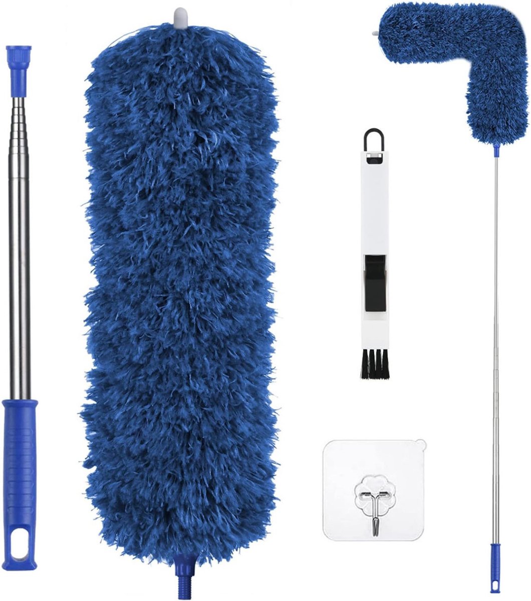 White-Label® Telescopische Plumeau - Ragebol – Uitschuifbaar - Blauw