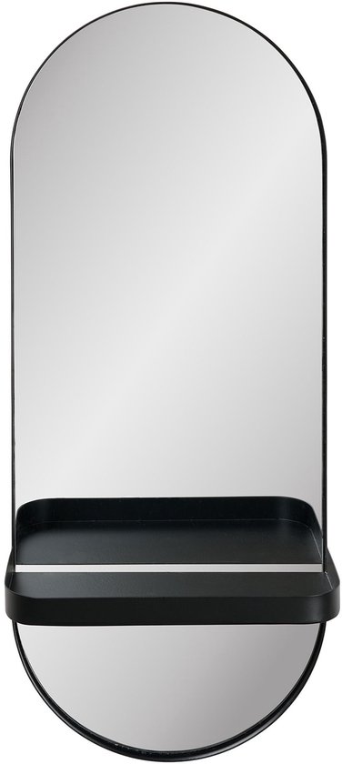 Miroir Maria 1 étagère noir.