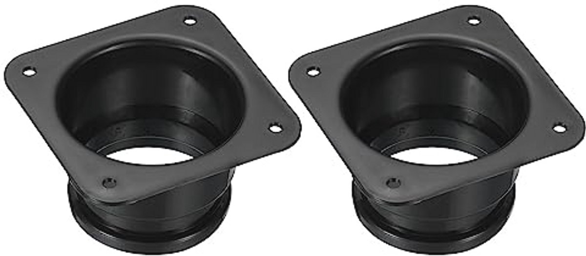 Duct Connector Flens voor Droger - 4 inch Vierkant naar Ronde Kanaalplaat - 2 Pack Ventilatie Accessoires