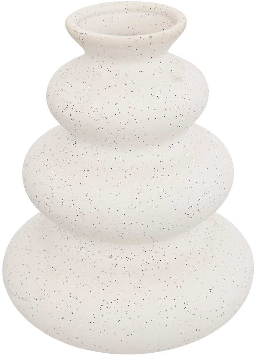 Atmosphera Créateur d'intérieur® Decoratieve keramische vaas, 20 cm Blanc