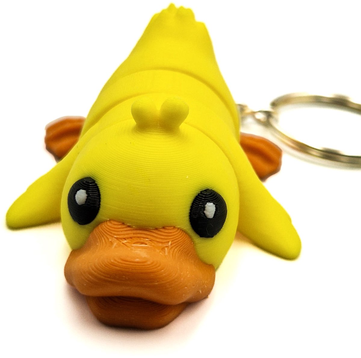 Eend sleutelhanger Geel - Cosmetalic - 3D flexibele sleutelhanger - duck keychain - cadeau tip - Schattige sleutelhanger - Kawaii bagcharm - tashanger