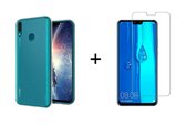 Huawei Y9 2019 hoesje siliconen case cover transparant - 1x Huawei Y9 2019 Screenprotector