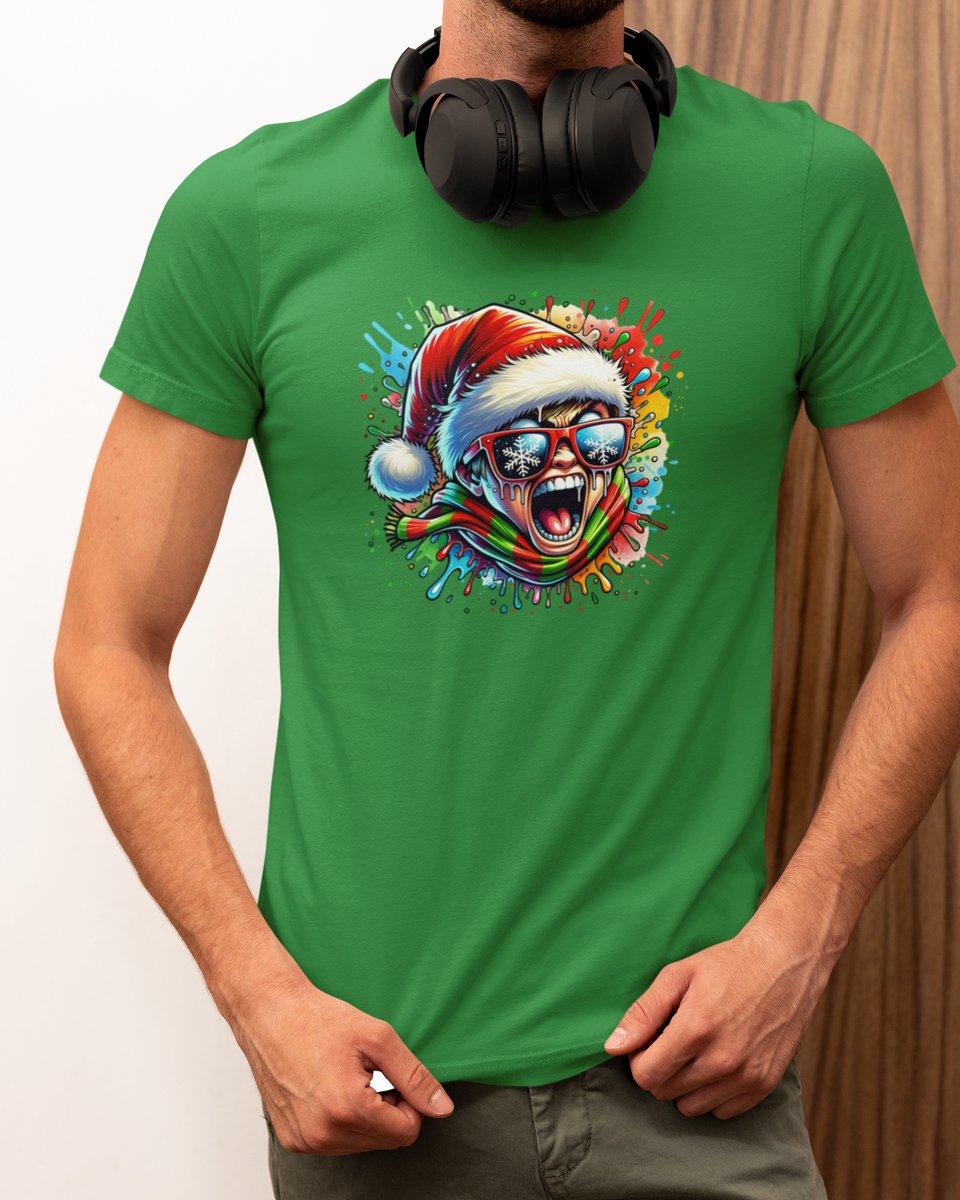 Xmas Freakout Santa - Kerst T-shirt Groen - Grappig T-shirt - Maat XXL - Kerst Cadeau Mannen - Limited Edition