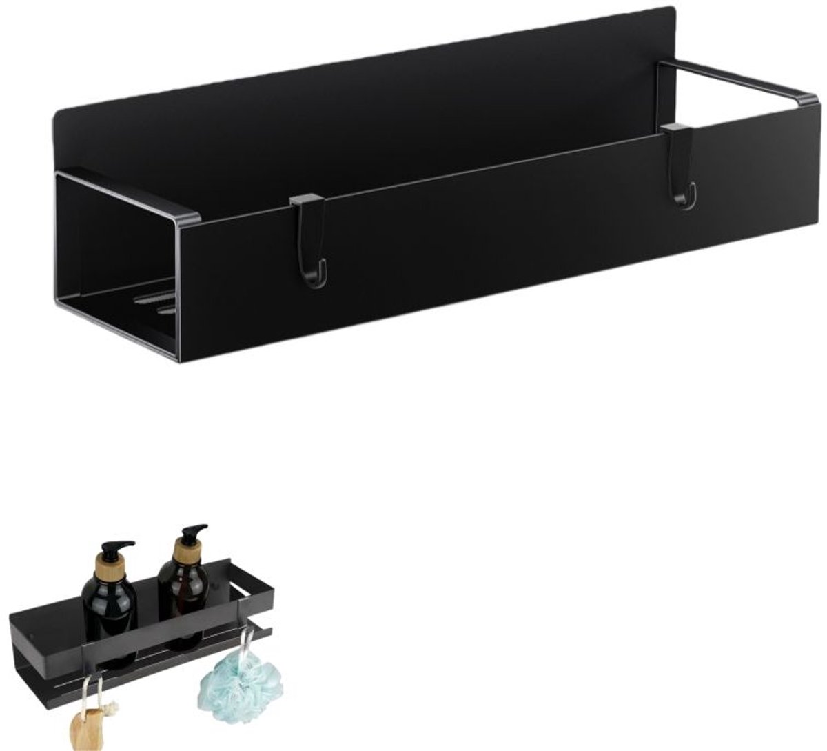 1 stuks - magnetisch rek - koelkast flexorganizer - voor koelkast, wasmachine, magnetron, ruimtebesparende opbergruimte keuken, huis - met 2 haken - 270×85×81mm