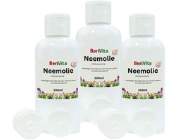 Neemolie 3x100ml - Pure, Koudgeperste en Onbewerkte Neem Olie 300ml - Azadirachta indica zaden voor Mens, Dier en Plant