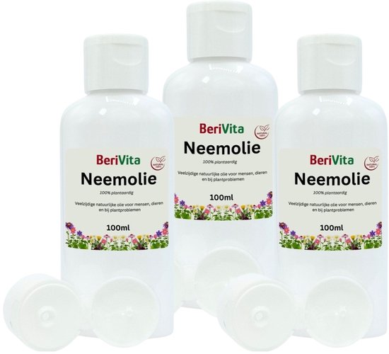 Neemolie Puur 3x100ml - Koudgeperste en Onbewerkte Neem Olie 300ml