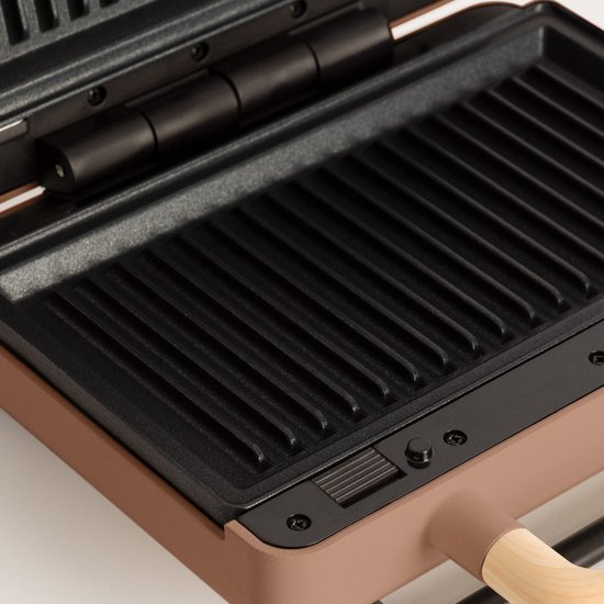 CREATE - Tosti-ijzer, grill en wafelijzer met verwisselbare platen - Mokka - Dubbel - STONE STUDIO van CREATE — afbeelding 3