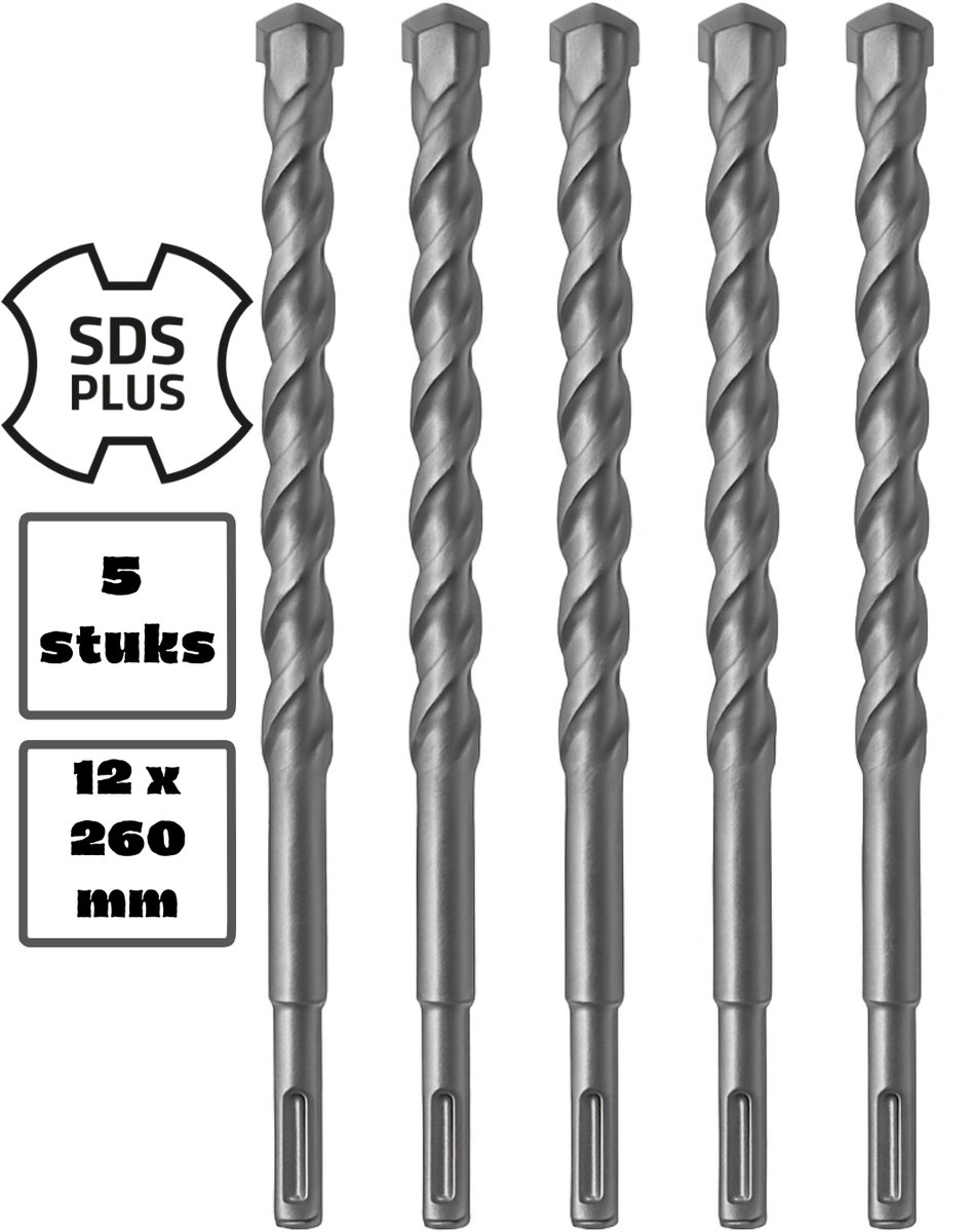 5 stuks SDS+ betonboor 12 X 260 MM