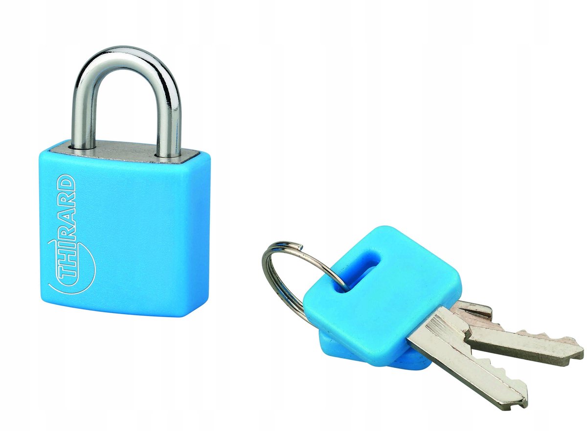 Aluminium Beugelslot Bagage 20mm Blauw met 2 Sleutels