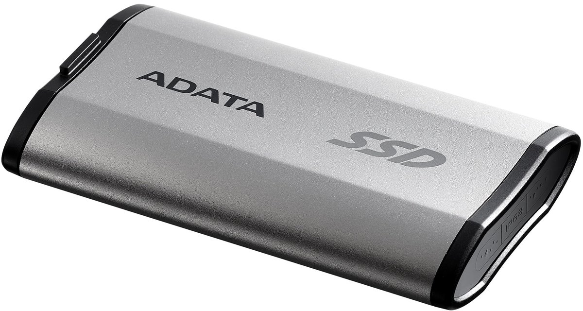ADATA SD810 SSD-schijf met een capaciteit van 4 TB, zilvergrijs
