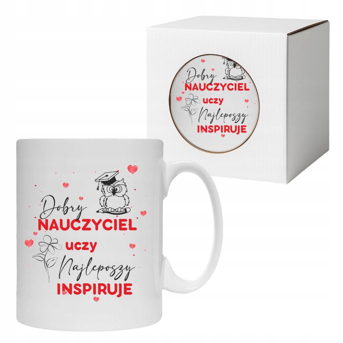 Merkloze Mok - "Beste Leraar Inspireert" - 330 ml - Cadeau Dag van de Leraar