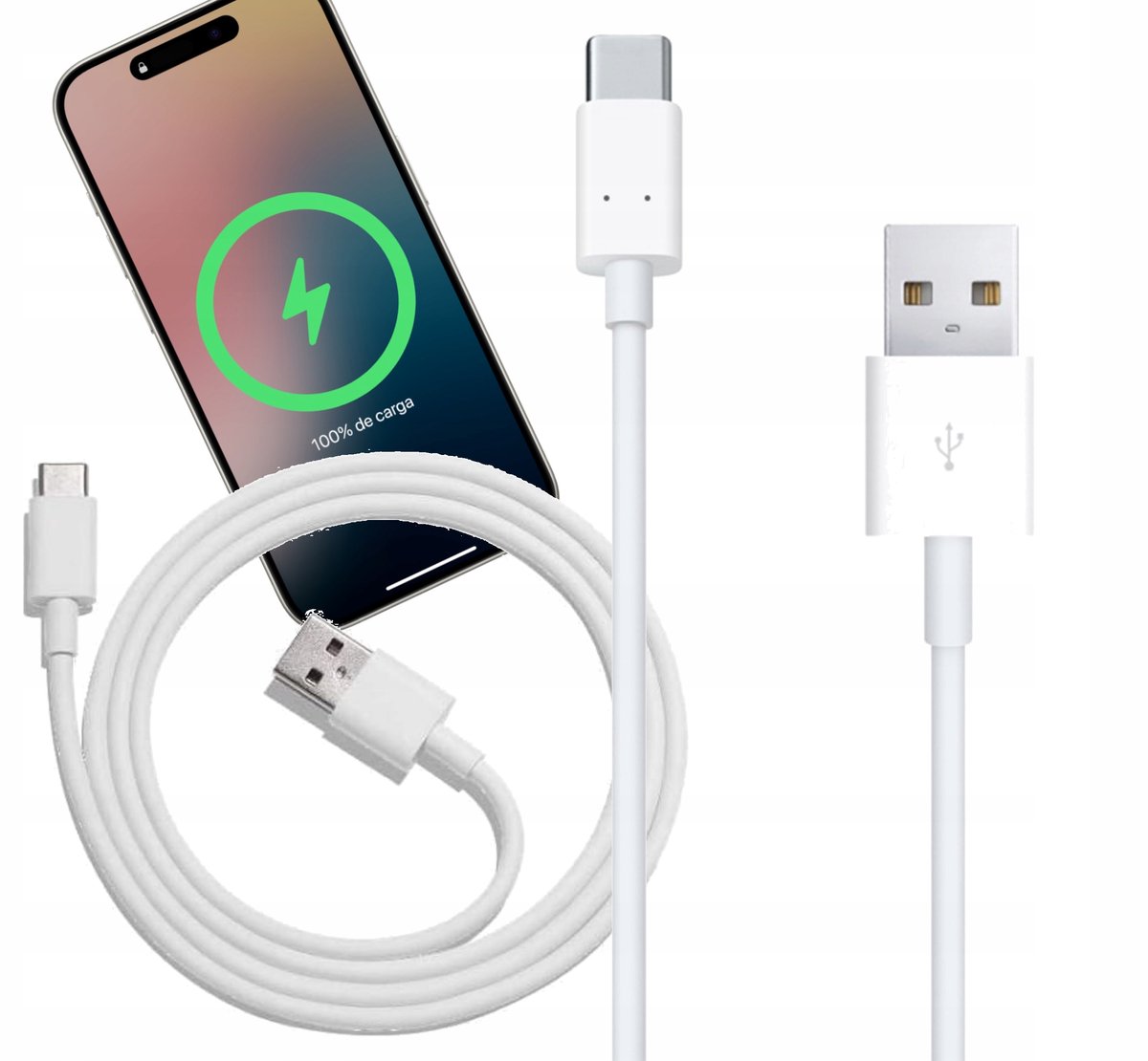 USB-C Kabel 1M Wit - Snel Laden & Data Overdracht