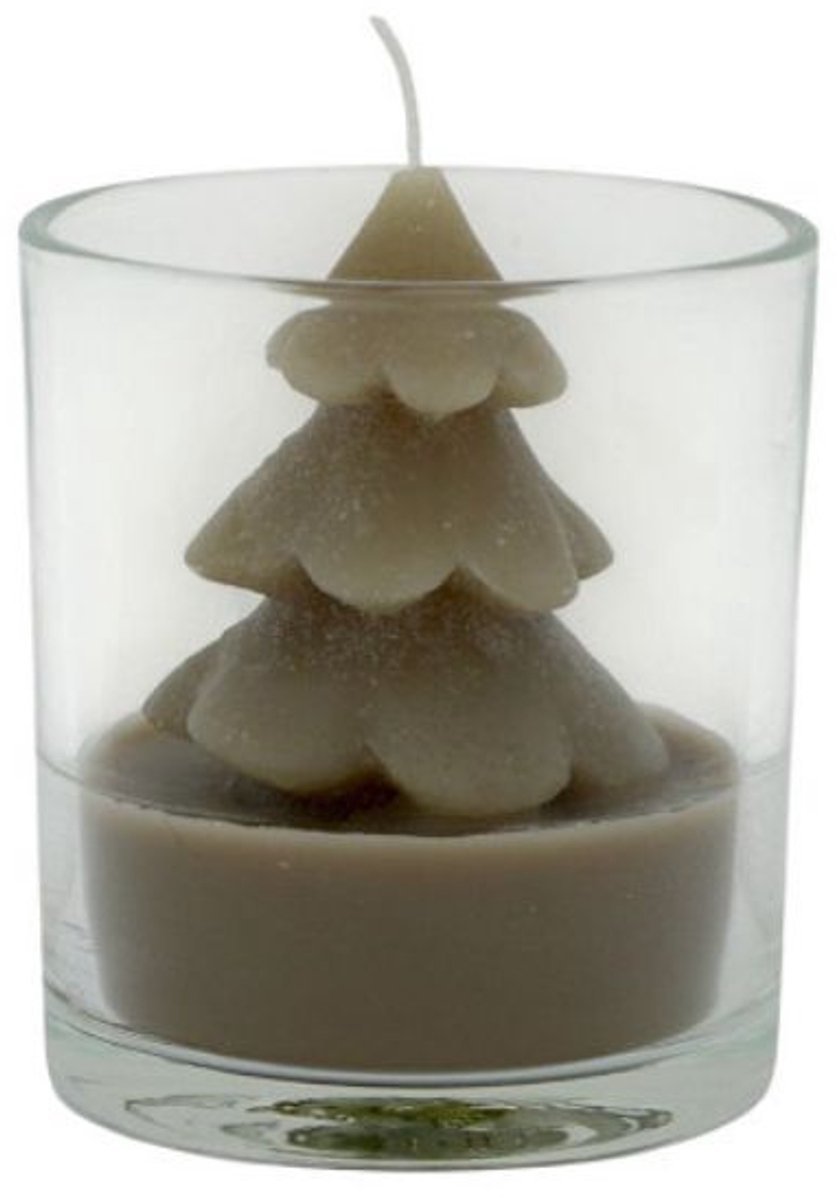 Home Society Kerst Boom in Glas Taupe