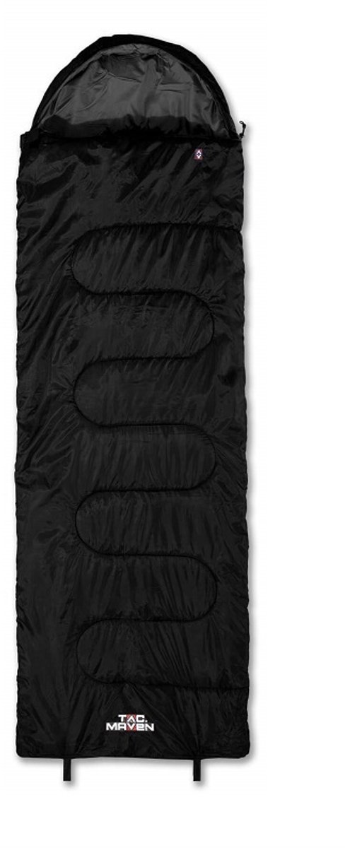 Tac Maven Major 370 g/m² Slaapzak - 3-Seizoen - 190×75 cm - Comfortzone ±10 °C -Zwart