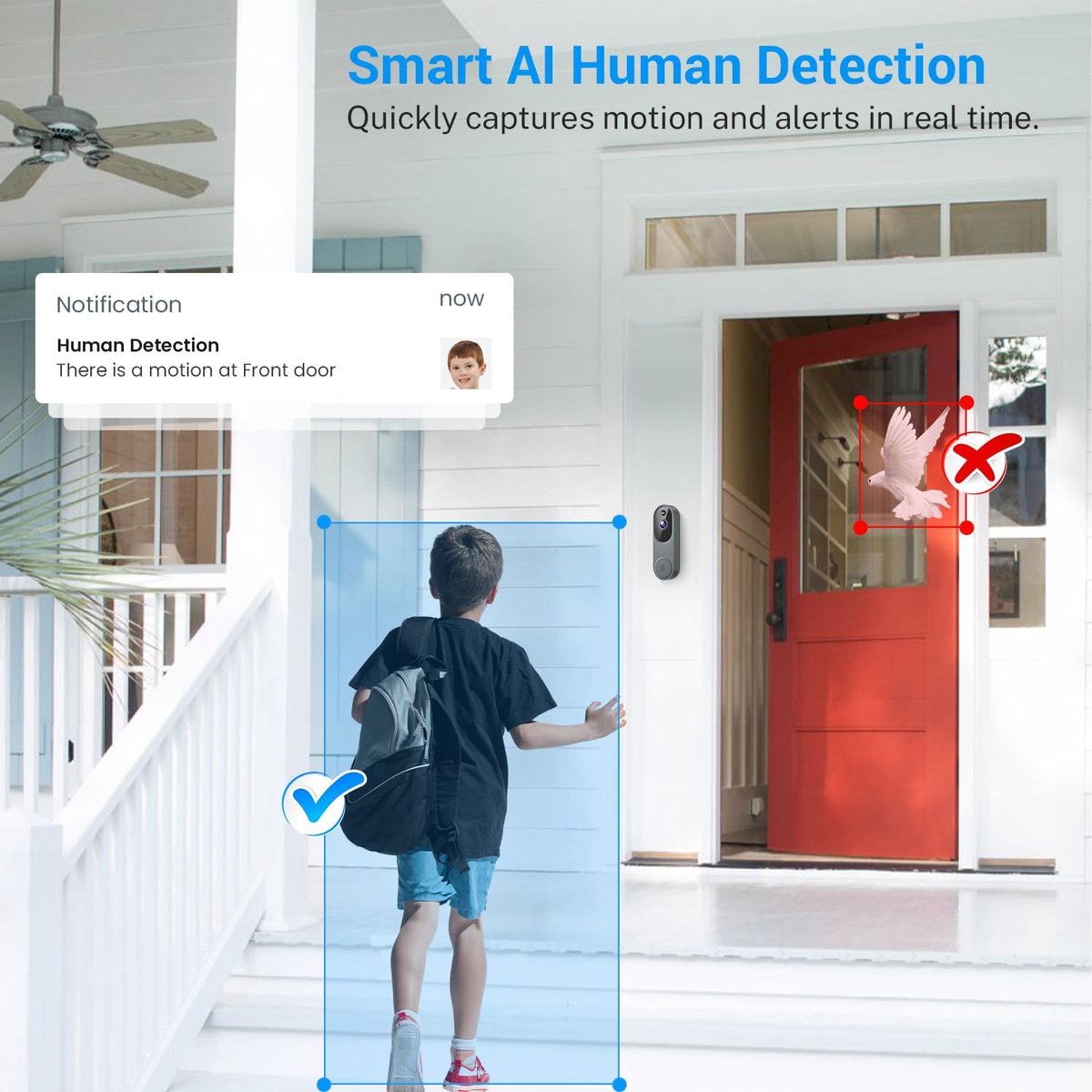 Draadloze Deurbel Camera 1080P met AI (EAN: ...9705) - afbeelding 3