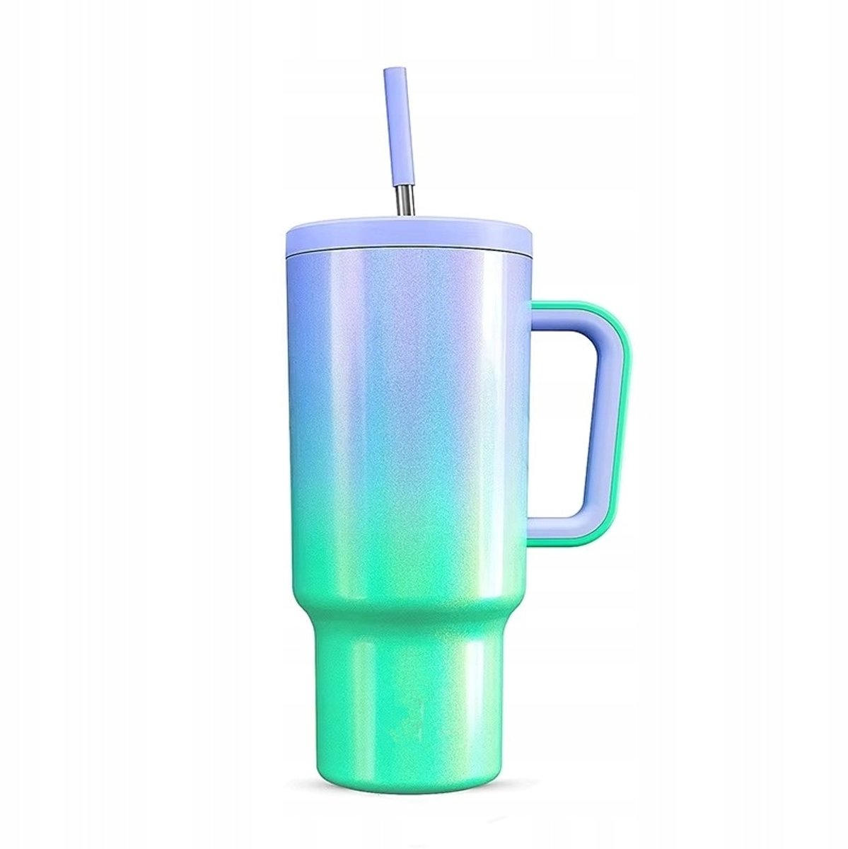 Merkloos Thermosbeker 1100ml met Rietje & Handvat - Ideaal voor Onderweg