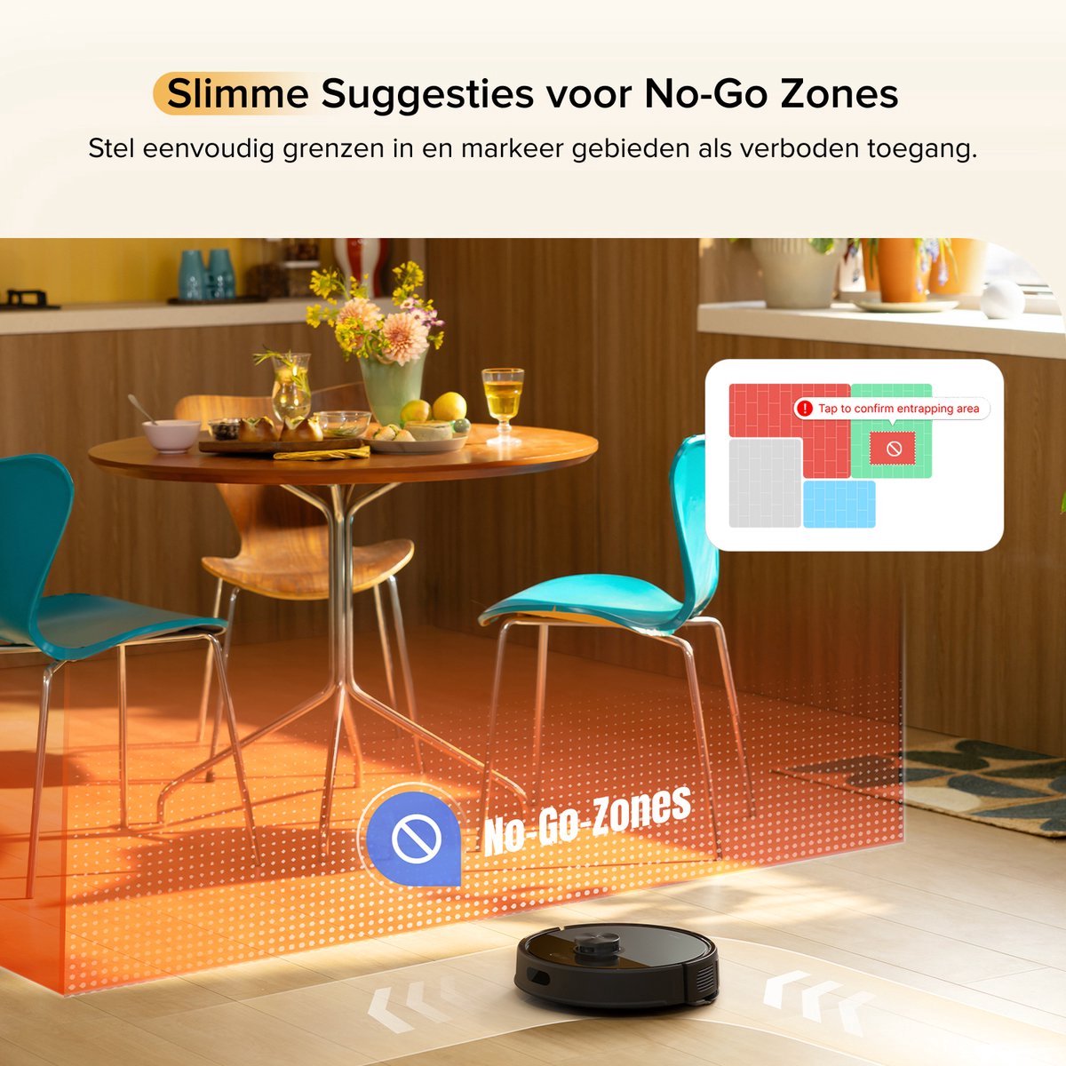 Roborock Q7 M5 Set–Robotstofzuiger met dweilfunctie–10000 Pa sterke zuigkracht–Dubbel antiklitsysteem– 150 min gebruiksduur– LiDAR-navigatie–Stofzuigerrobot voor tapijt– Dierenharen–Zwart–Q5 PRO Upgrade–2 Dweilen — afbeelding 6