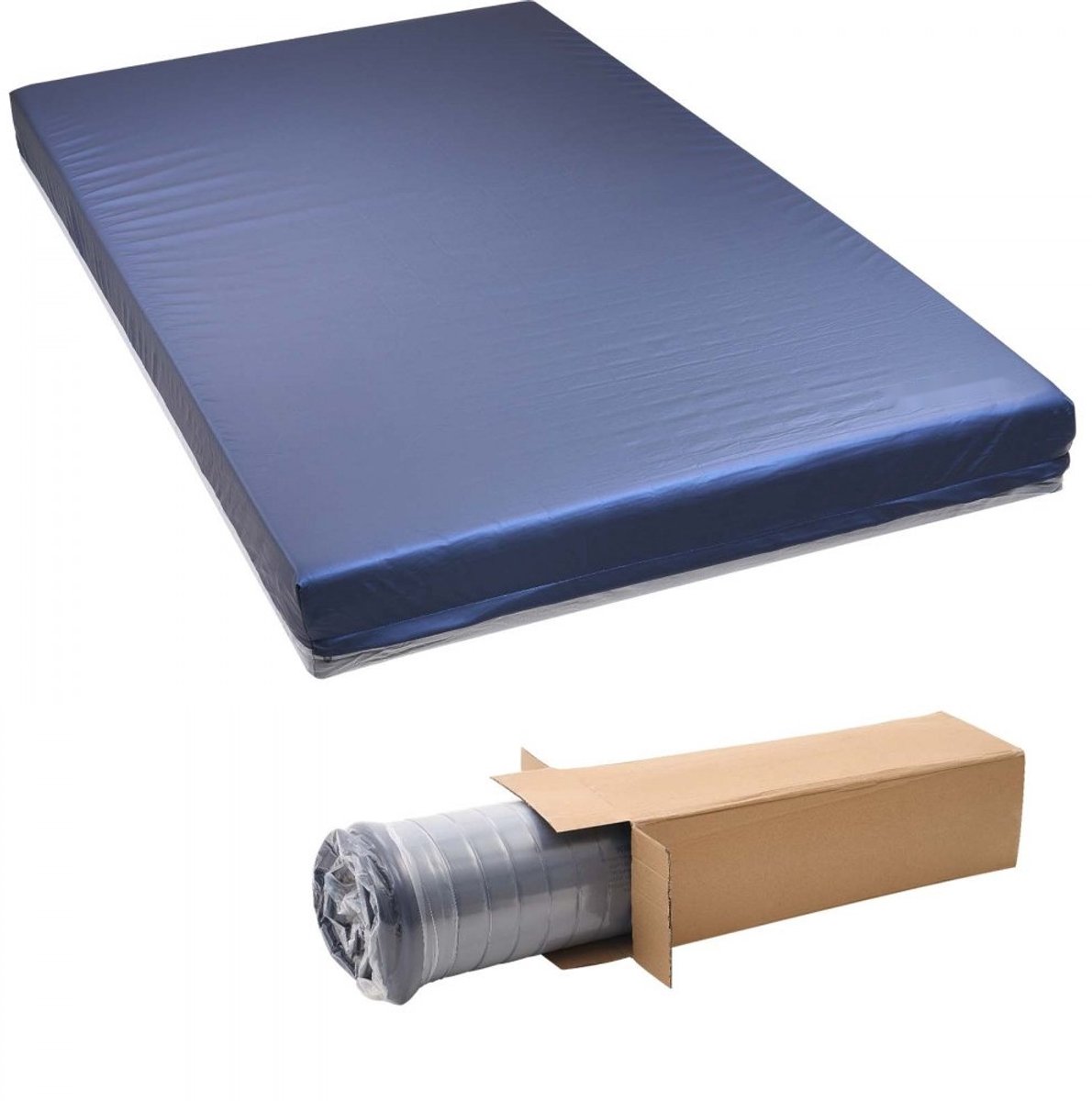 Anti-decubitus matras - Medisch dubbellaags schuim - Waterdicht - Drukverlagend - Draagvermogen 295 kg - Afmetingen 203 x 106,7 x 15,3 cm - Voor verpleeghuis & thuiszorg