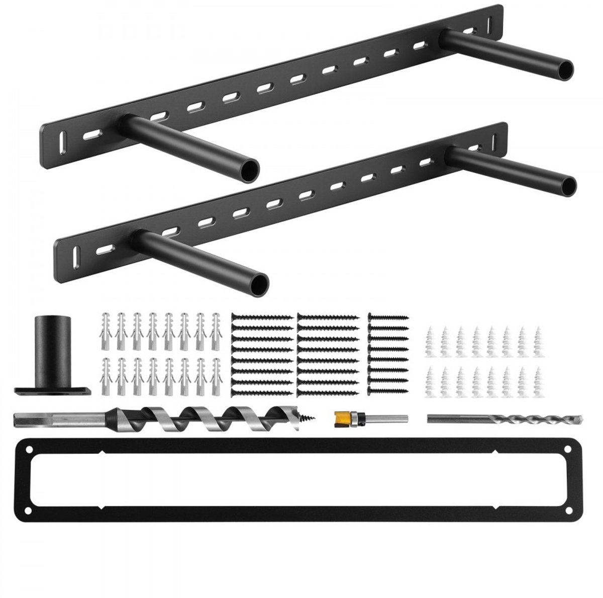 Plankdragers - Onzichtbare Beugel - Set van 2 - Draagvermogen 68 kg - Afmetingen 558,4 x 157,4 x 38,1 mm - Voor Zwevende Planken - Wandmontage