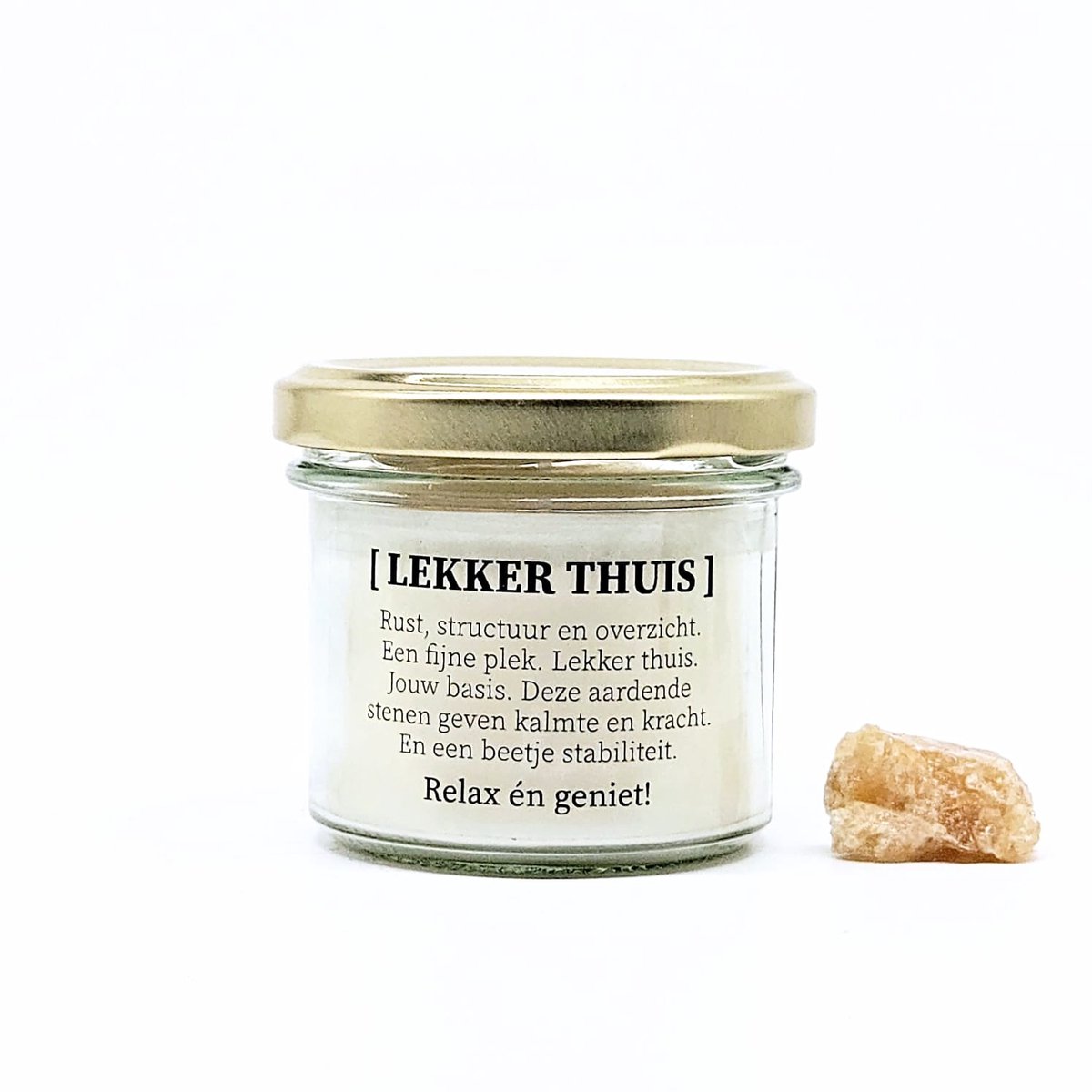 Candlelight-on - Thema kaars met edelstenen - lekker thuis - o.b.v. sojawas en etherische oliën