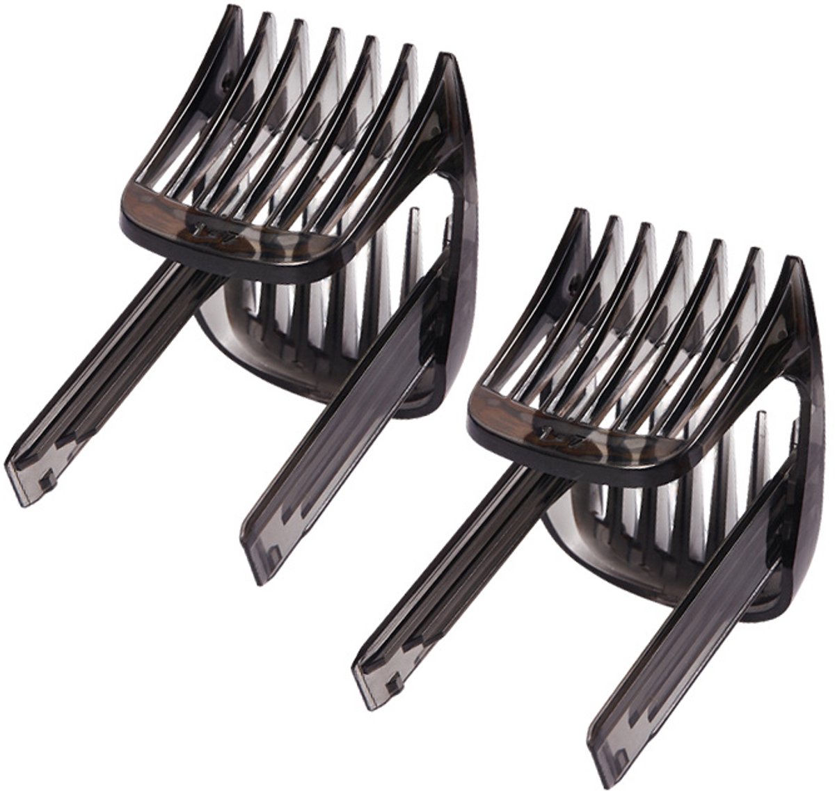 2-stuks Haartrimmer geleidekam - Haartrimmer positioneerder - Haartrimmer kam accessoires - Haartrimmer accessoires - Elektrische haartrimmer - 1-7mm - Geschikt voor elektrische haartrimmers, Philips HC9450 HC9490 HC7460 HC9452 - Zwart