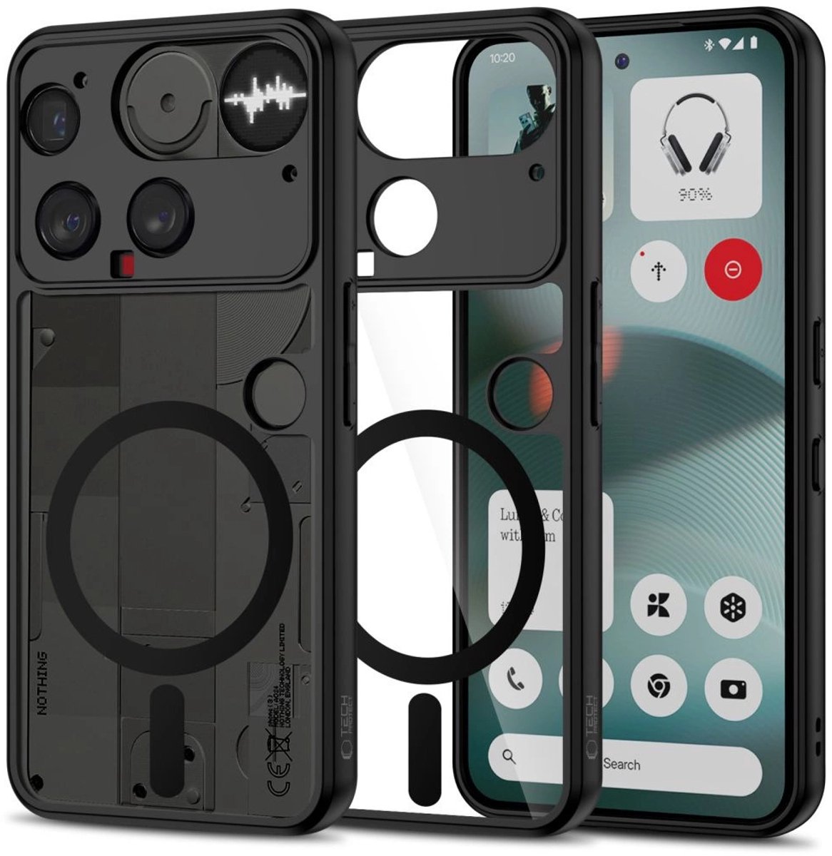 Tech-Protect Magsafe Magmat Hoesje Voor Niets Telefoon 3 Met Magnetische