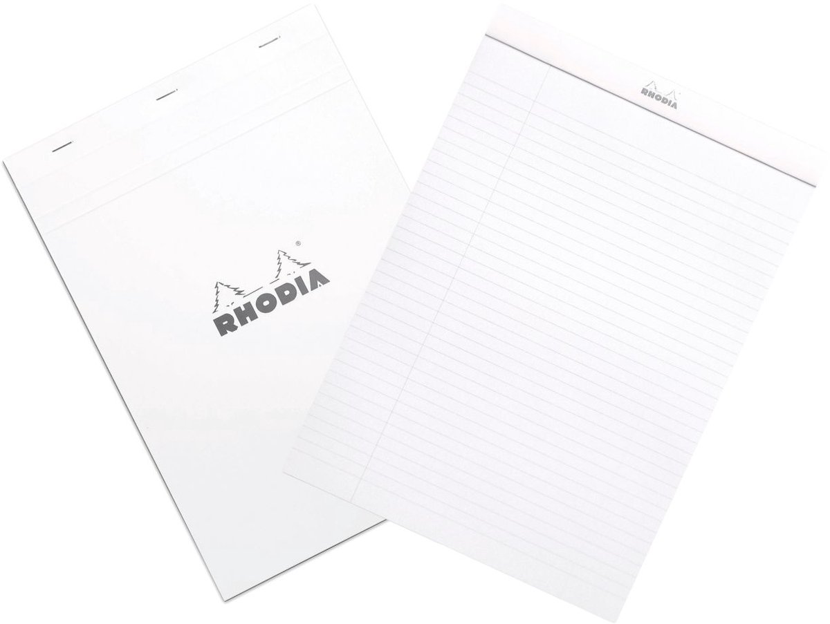 Rhodia Notitieblok - Schrijfblok - N18 - Gelijnd - A4 - 80g - wit - 80 vel