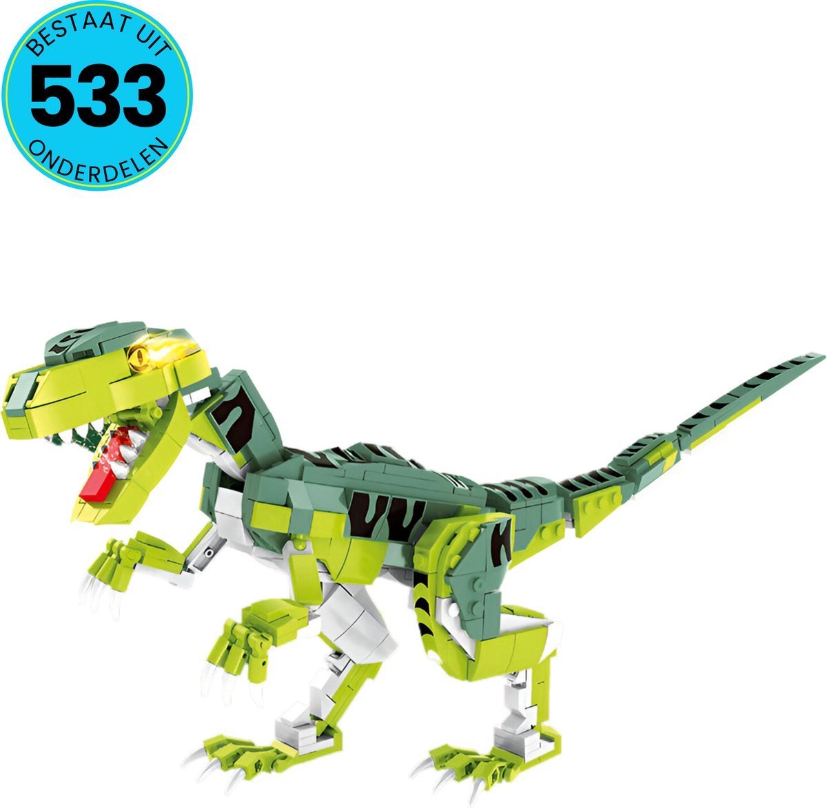 Dino Speelgoed Set Geschikt Voor LEGO - 533 Bouwstenen - Vanaf 6 Jaar - Dinosaurus speelgoed - Velociraptor - Bouwset - STEM Speelgoed - Bouwsets - Bouwspeelgoed - Inclusief Handleiding