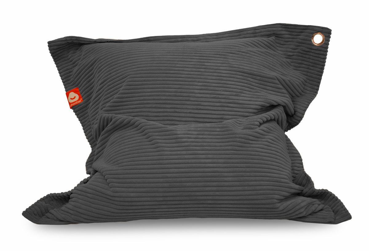Whoober St. Tropez – Rechthoek Zitzak – Antraciet dik ribfluweel – Comfortabel & Duurzaam