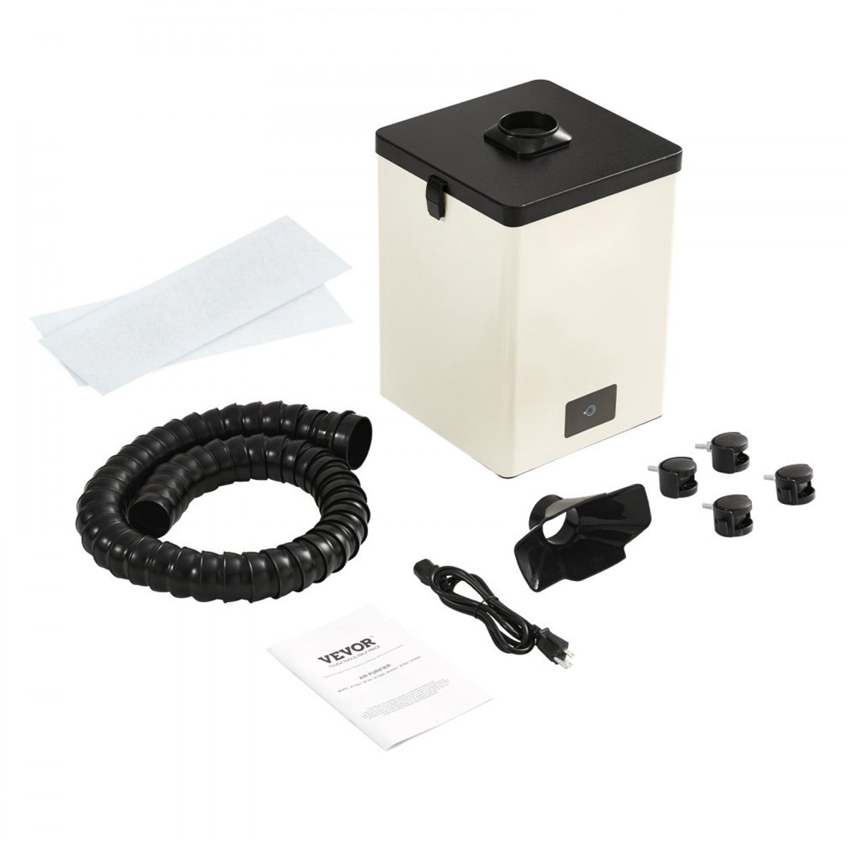 Soldeer- en lasdampafzuiger - Mini tafelmodel rookafzuiger - Vermogen 150 W - Afzuigcapaciteit 332 m³/u - Drie-traps filter - Motorsnelheid 5800 tpm - Voor soldeerstation