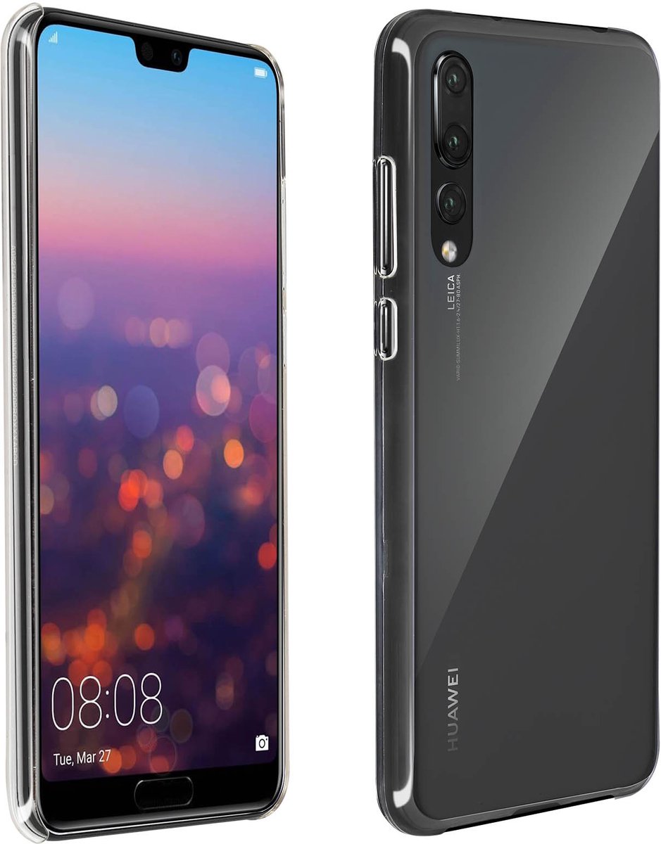 Avizar Hoesje Geschikt voor Huawei P20 Pro Ultra Dunne Harde Bescherming, Transparant