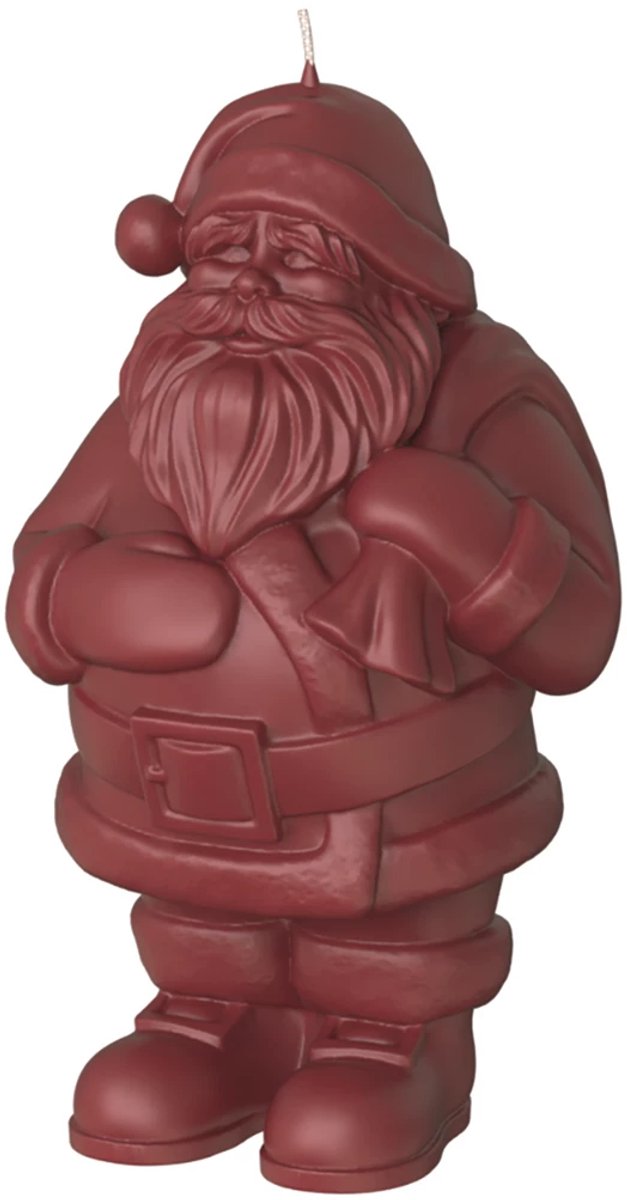 Engels Kerzen Classic kaars kerstman 12x11.5cm H20cm burgunder mat