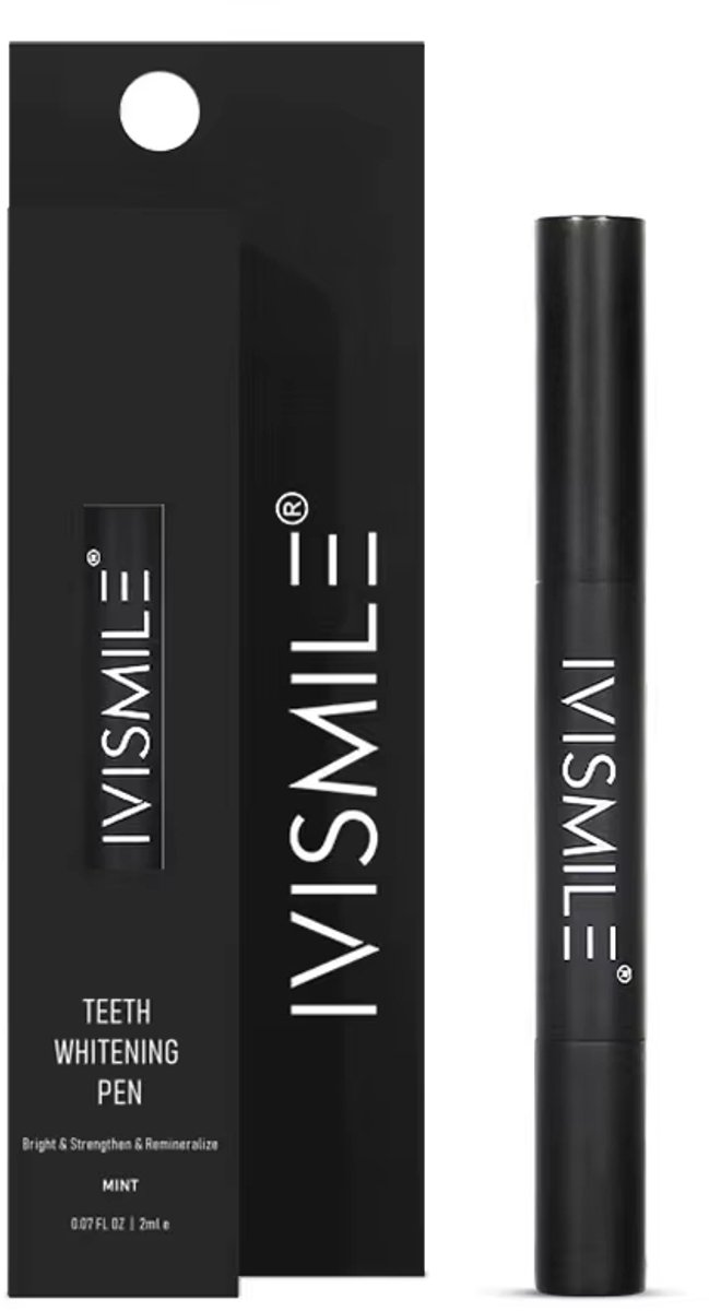 IVISMILE-Whitening Pen-Tandenblekers-Thuis Tanden Bleken- Witte Tanden- Zwart