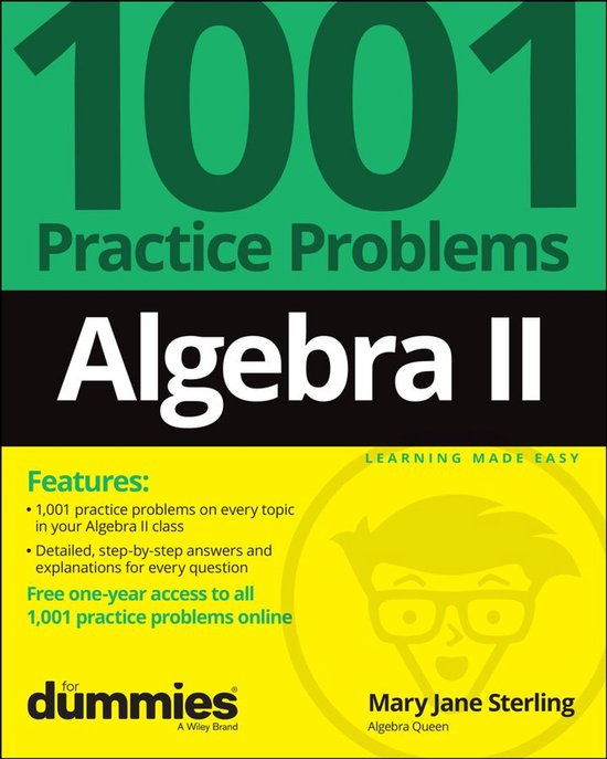 Algebra II: 1001 Practice Problems For Dummies (+ Free Onlin ... - cover