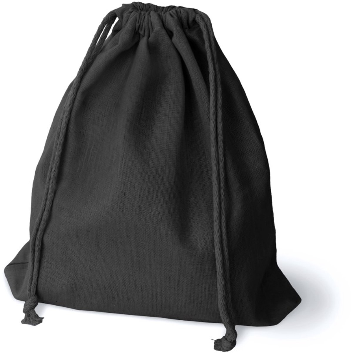 Zwarte Katoenen Zakje 15x30 cm - EKO Opbergzakje voor Cosmetica