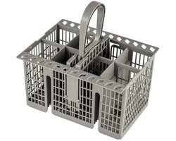 SQOON® Universeel Bestekmand voor Vaatwasser – 8 Vakken – Hittebestendig – Met Inkeping – 210 x 162 x 220 mm - Geschikt voor IKEA, Whirlpool, Bauknecht, Indesit 482000023046 488000386607 C00257140 C00262655