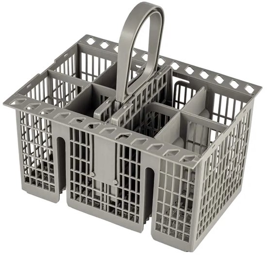 SQOON® Universeel Bestekmand voor Vaatwasser – 8 Vakken – Hittebestendig – Met Inkeping – 210 x 162 x 220 mm - Geschikt voor IKEA, Whirlpool, Bauknecht, Indesit 482000023046 488000386607 C00257140 C00262655