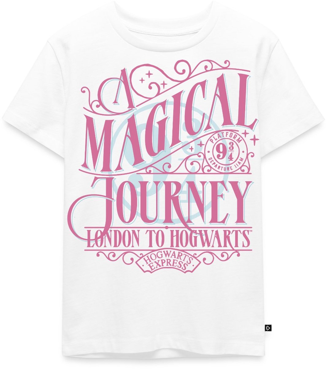 Harry Potter Perron 9 ¾ Ontwerp In Roze & Blauw Premium T Shirt Kinderen