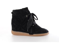 Bronx dames sneaker sleehak Jae-yy suede zwart